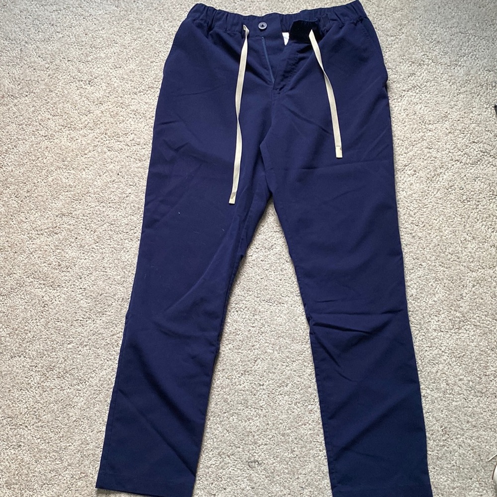 FIGS navy blue technical collection Men Large slim scrub pants
